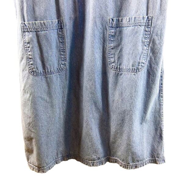 VTG USA Embroidered Stars Patriotic 4th of July Denim Dress Fireworks XL - Picture 4 of 9